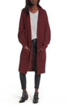 Women's Bp. Shaped Sleeve Longline Cardigan, Size - Red