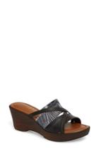Women's Tuscany By East Street Lucette Strappy Wedge Mule .5 N - Black