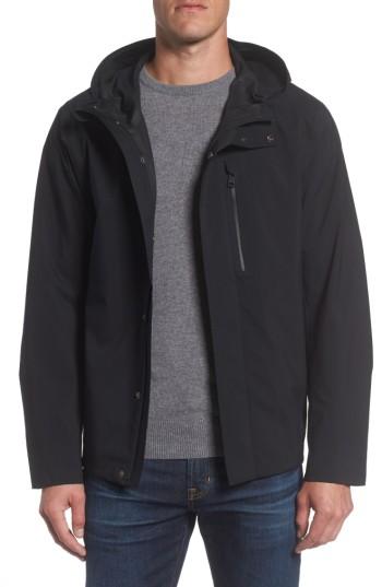 Men's Marc New York Stratus Waterproof Hooded Rain Jacket - Black