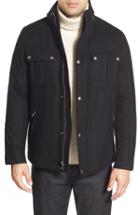 Men's Cole Haan Melton Coat, Size - Black