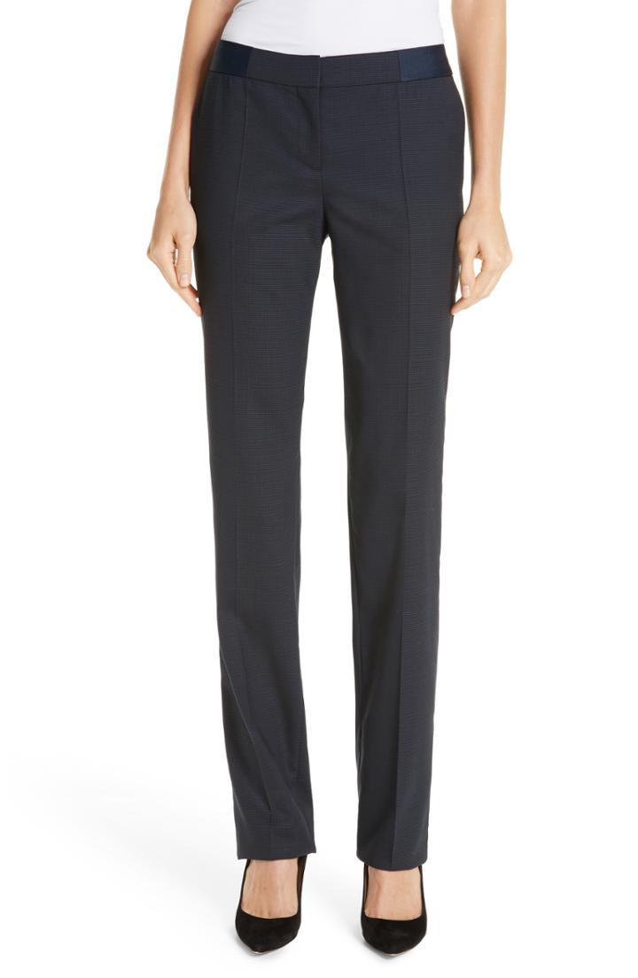 Women's Boss Tariba Wool Trousers R - Blue