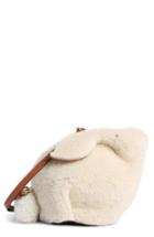 Loewe Mini Bunny Fuzzy Genuine Shearling Crossbody Bag -