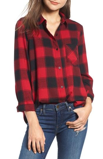 Women's Bp. Plaid Shirt - Red