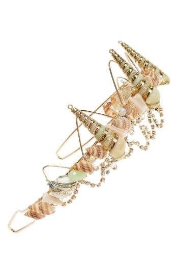 Topshop Mermaid Hair Crown, Size - Metallic