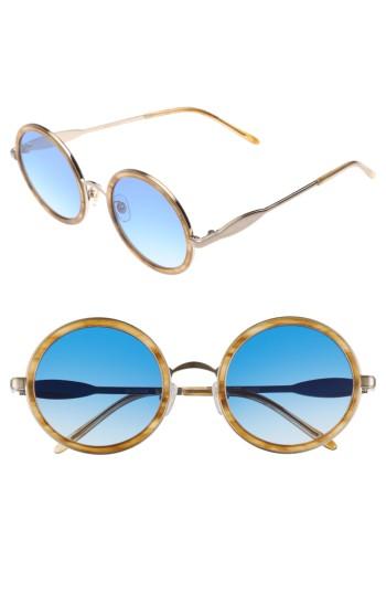 Women's Wildfox Ryder Zero 49mm Flat Round Sunglasses - Sierra Tortoise