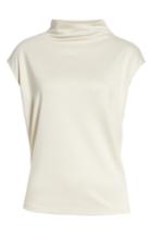 Women's Theory Draped Cowl Neck Stretch Jersey Top - Ivory