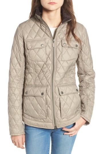 Women's Barbour Dolostone Quilted Jacket Us / 12 Uk - Beige