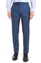 Men's Todd Snyder White Label Mayfair Flat Front Check Stretch Wool Trousers R - Blue