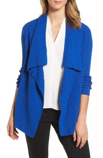 Women's Chaus Mixed Cotton Knit Cardigan - Blue