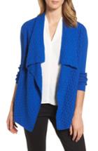 Women's Chaus Mixed Cotton Knit Cardigan - Blue