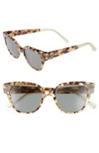 Women's Elizabeth And James Avory 49mm Cat Eye Sunglasses - Amber/ Green