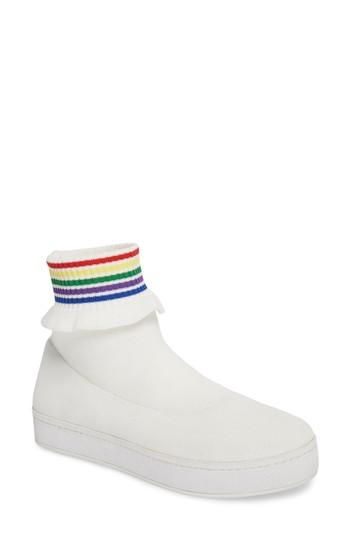 Women's Opening Ceremony Bobby Sock Knit Sneaker Eu - White