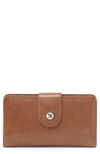 Women's Hobo Danette Glazed Continental Wallet - Brown
