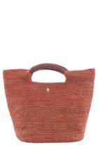 Helen Kaminski Woven Raffia Top Handle Tote - Orange
