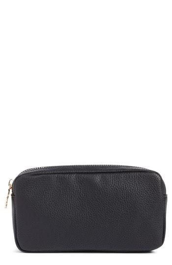 Stoney Clover Lane Pebbled Makeup Pouch, Size - Black