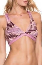 Women's Maaji Mauve Valley Reversible Triangle Bikini Top - Pink