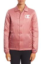 Women's Champion Satin Coach's Jacket - Pink