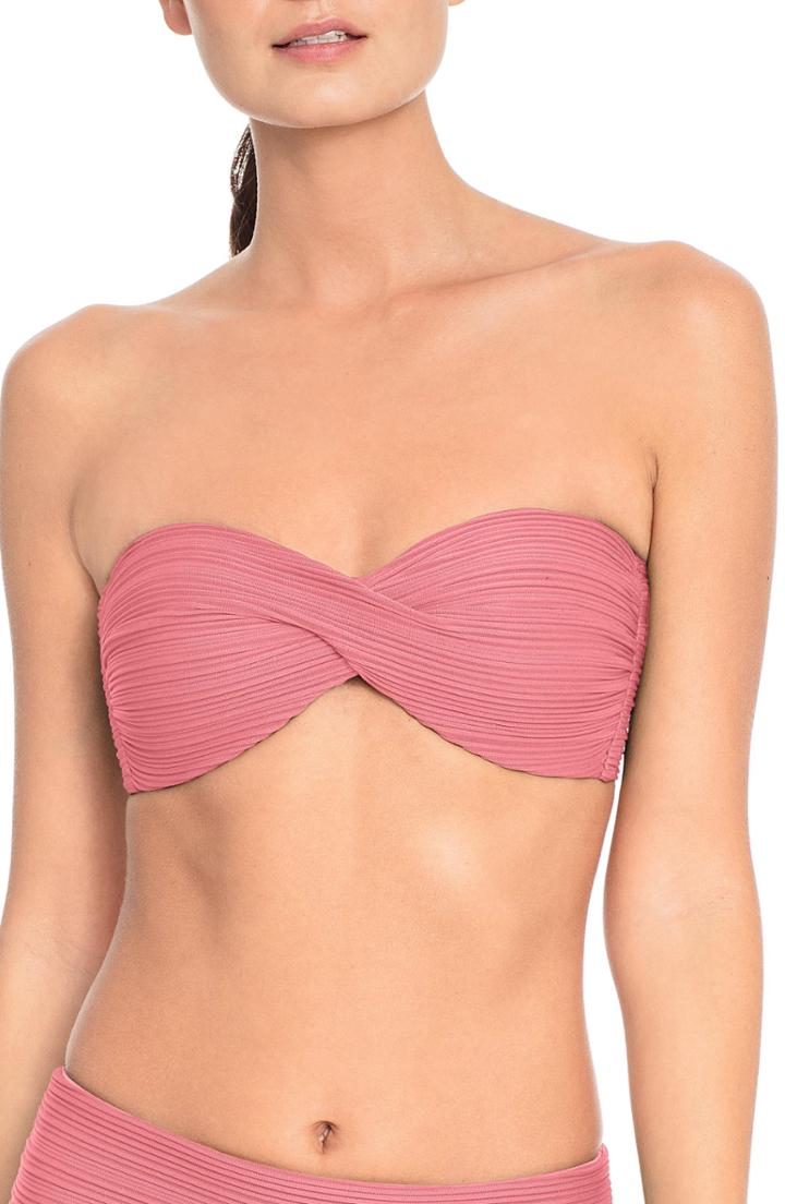 Women's Robin Piccone Lily Bandeau Bikini Top - Pink