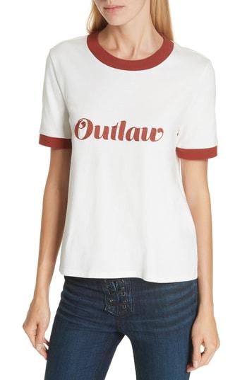 Women's Veronica Beard Mills Outlaw Ringer Tee - Beige