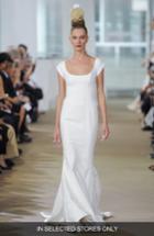 Women's Ines Di Santo Carter Sculpted Silk Column Gown, Size In Store Only - Ivory