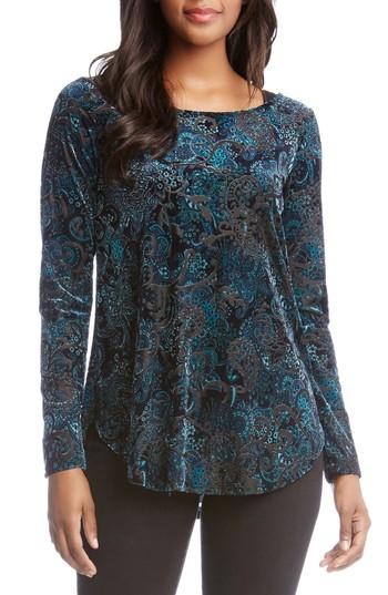 Women's Karen Kane Velvet Burnout Top