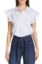 Women's Frame Flounce Sleeve Shirt - Ivory