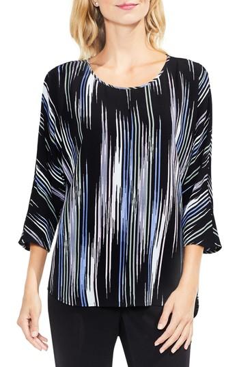 Women's Vince Camuto Colorful Peaks Top, Size - Black