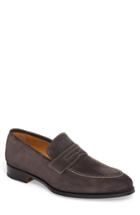 Men's Di Bianco Gallo Leather Penny Loafer M - Grey