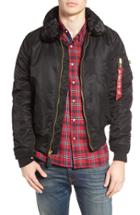 Men's Alpha Industries B-15 Removable Faux Fur Collar Flight Jacket