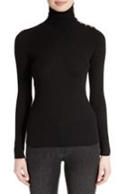 Women's Burberry Beavly Merino Wool Turtleneck Sweater - Black