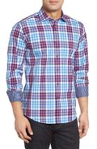 Men's Bugatchi Shaped Fit Sport Shirt, Size - Purple