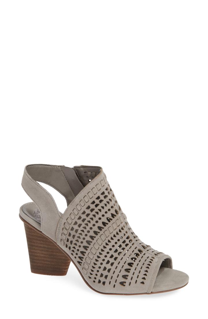 Women's Vince Camuto Derechie Perforated Shield Sandal M - Grey