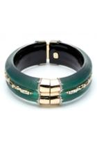 Women's Alexis Bittar Retro Gold Collection Crystal Baguette Hinge Bangle