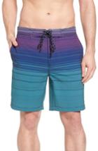 Men's Surfside Supply Ombre Stretch Stripe Board Shorts - Grey