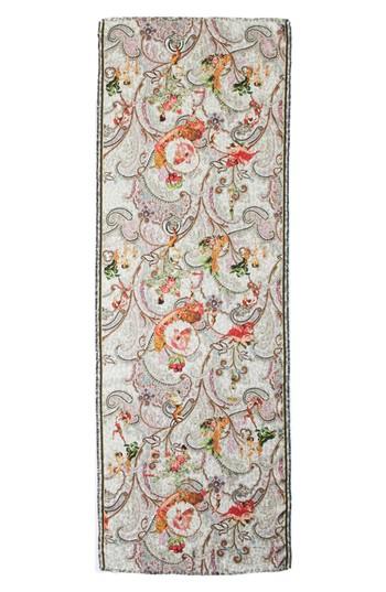 Women's Etro Dancer Paisley Reversible Silk Scarf, Size - White