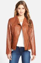 Women's Bernardo Leather Moto Jacket