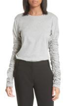 Women's Tibi Long Sleeve Mercerized Cotton Tee