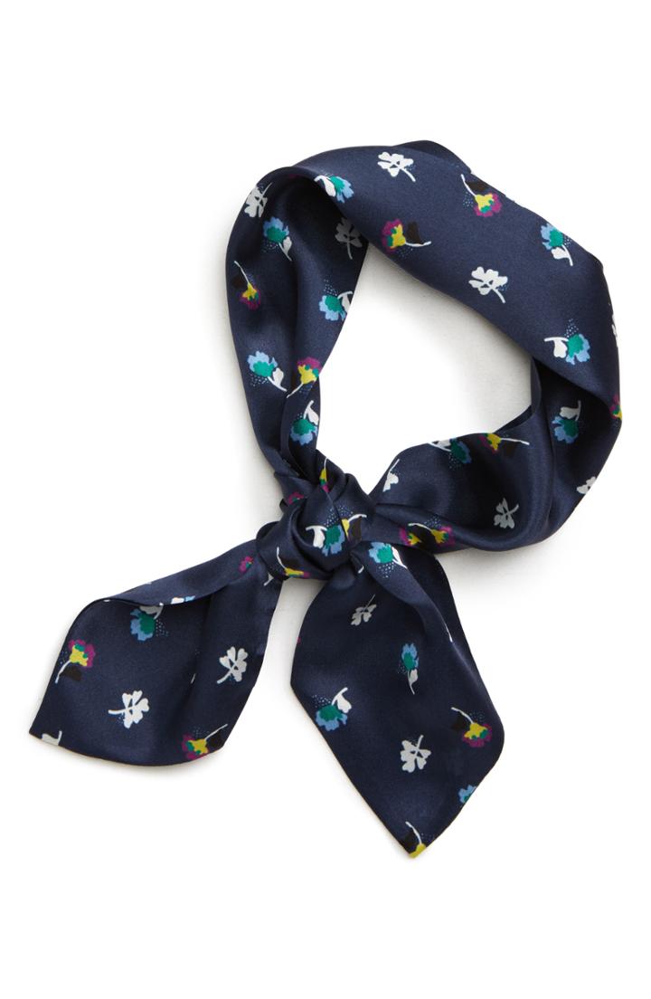 Women's Halogen Floral Silk Tie Scarf