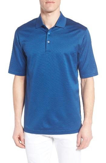 Men's Bugatchi Two-tone Polo - Blue
