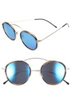 Women's Spektre 'met-ro 2' 48mm Sunglasses - Gold/ Caffe Latte/ Blue Mirror