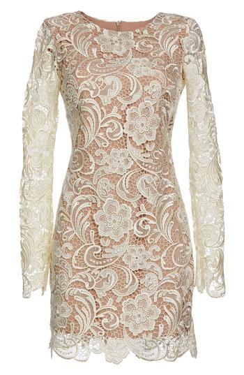 Women's Dress The Population Jessica Crochet Shift Dress