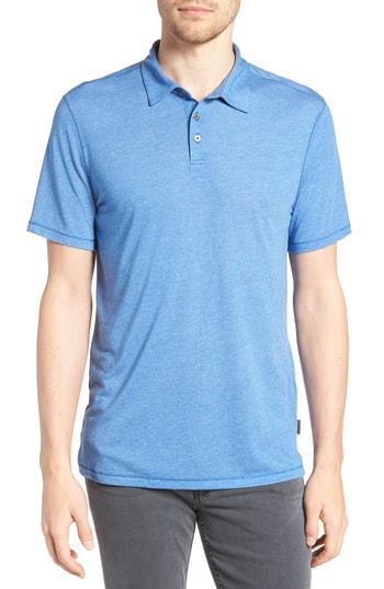 Men's John Varvatos Star Us Fit Melange Polo, Size Small - Blue
