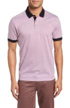 Men's Ted Baker London Beagle Trim Fit Stripe Jersey Polo (m) - Purple