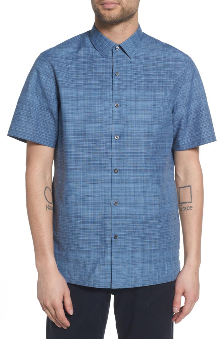 Men's Theory Murray Trim Fit Print Woven Shirt