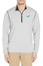 Men's Cutter & Buck Meridian - Miami Dolphins Regular Fit Half Zip Pullover, Size - Black