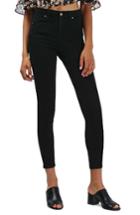 Women's Topshop Jamie High Waist Ankle Grazer Skinny Jeans X 30 - Black