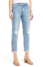 Women's Tularosa Hailey Embroidered Straight Leg Crop Jeans