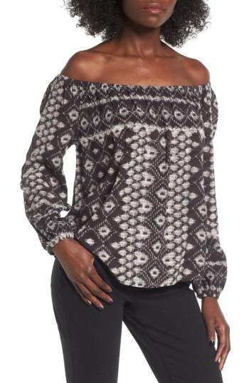 Women's Billabong Mi Amore Off The Shoulder Blouse - Black