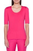 Women's Caslon V-neck Shimmer Tee, Size - Brown