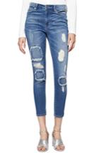 Women's Sanctuary Robbie Rip & Repair Skinny Ankle Jeans - Blue